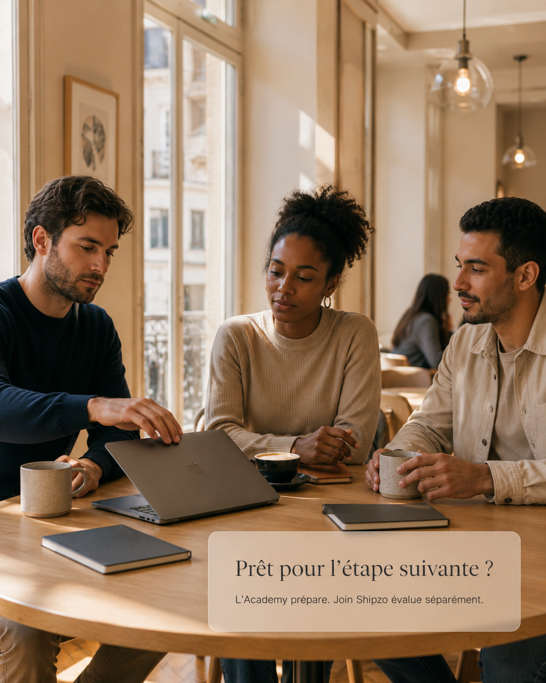 Candidats Shipzo Academy France préparant ensemble l’étape suivante avant Join Shipzo