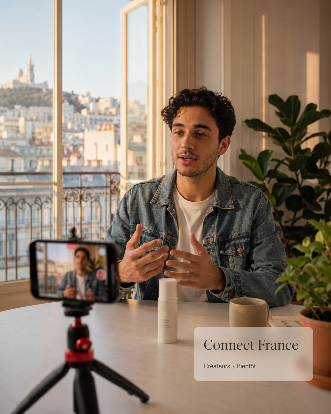Créateur français préparant une vidéo claire et responsable